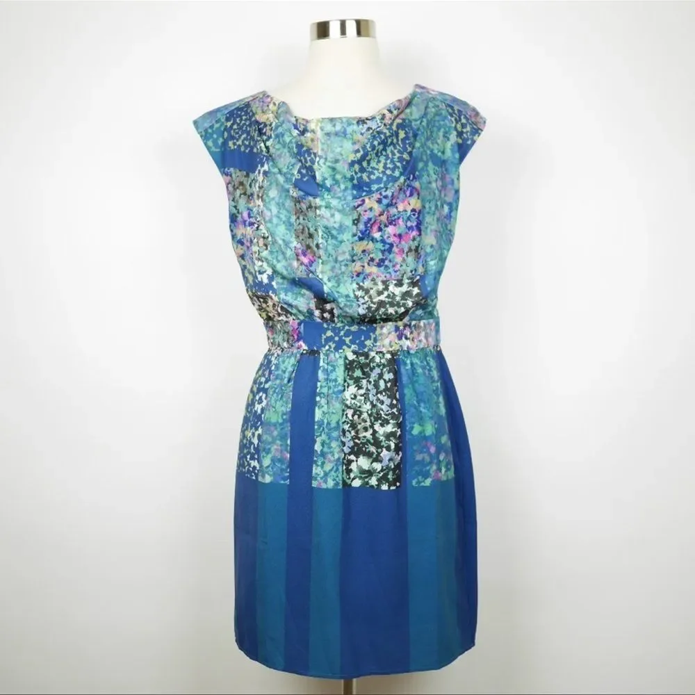 Anthropologie Blue Floral Dress - Picture 2 of 7